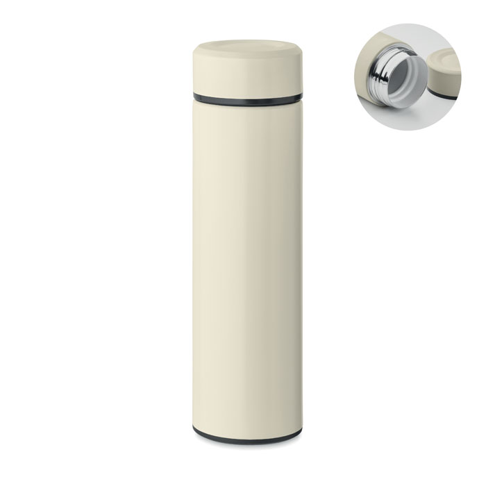 Butelka z ceramika 420 ml MO2383-43 - Zgaszona Biel
