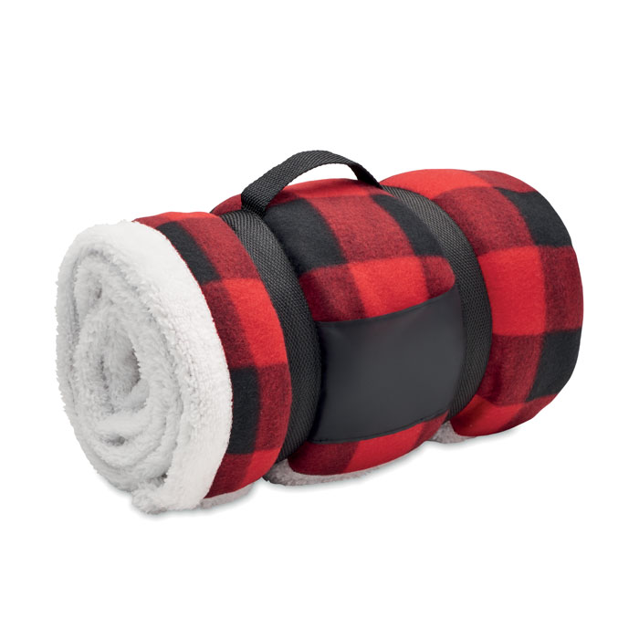 Koc polarowy sherpa RPET MO2394-05 - Czerwony