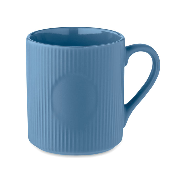 Kubek ceramiczny w prazki 340 m MO2397-04 - Niebieski
