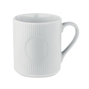 Kubek ceramiczny w prazki 340 m MO2397-06 - Bialy