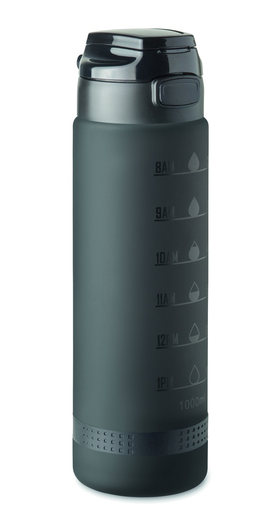 Sportowa butelka na wodę RPET 1L - Czarny