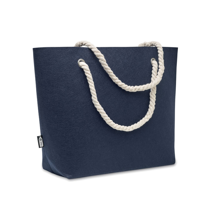 Filcowa torba plazowa RPET MO2416-04 - Niebieski