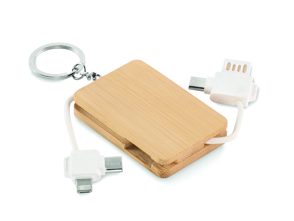 Brelok z końcówkami do ładowania - Drewna