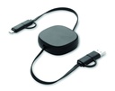 Zwijany kabel ladujacy o mocy 6 MO2425-03 - Czarny