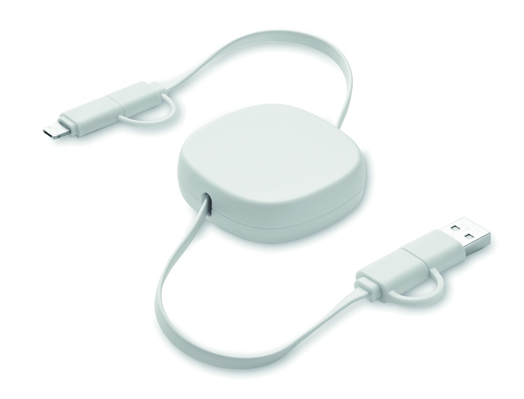 Zwijany kabel ladujacy o mocy 6 MO2425-06 - Bialy