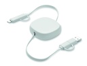 Zwijany kabel ladujacy o mocy 6 MO2425-06 - Bialy