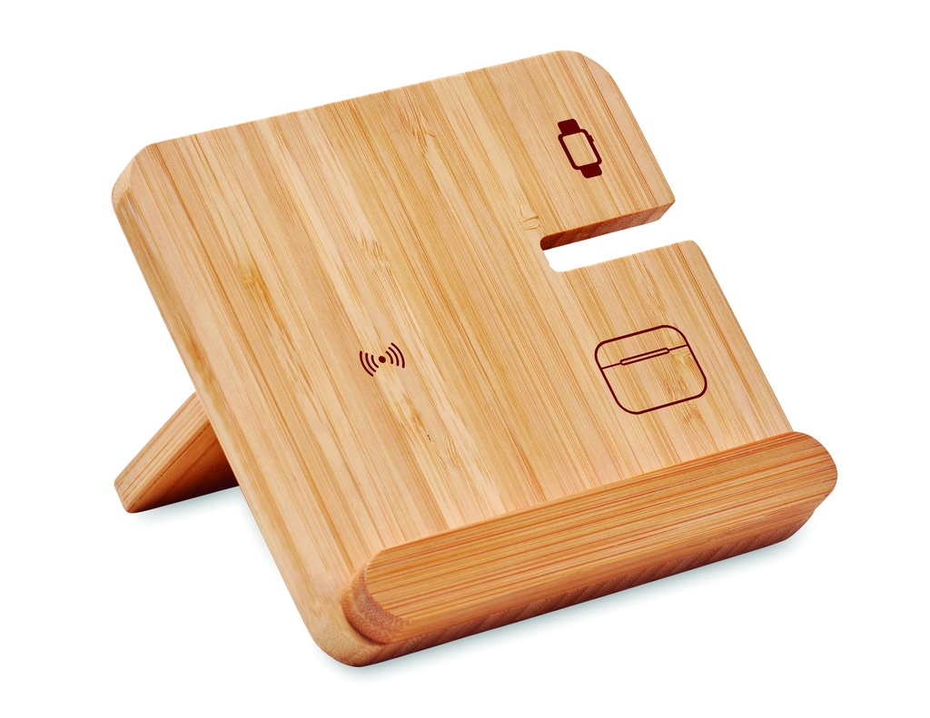 Bezprzewodowa ladowarka 3w1 15W MO2458-40 - Drewna