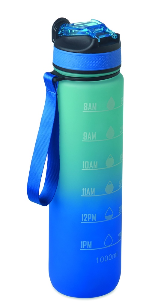Sportowa butelka RPET 1L - Niebieski