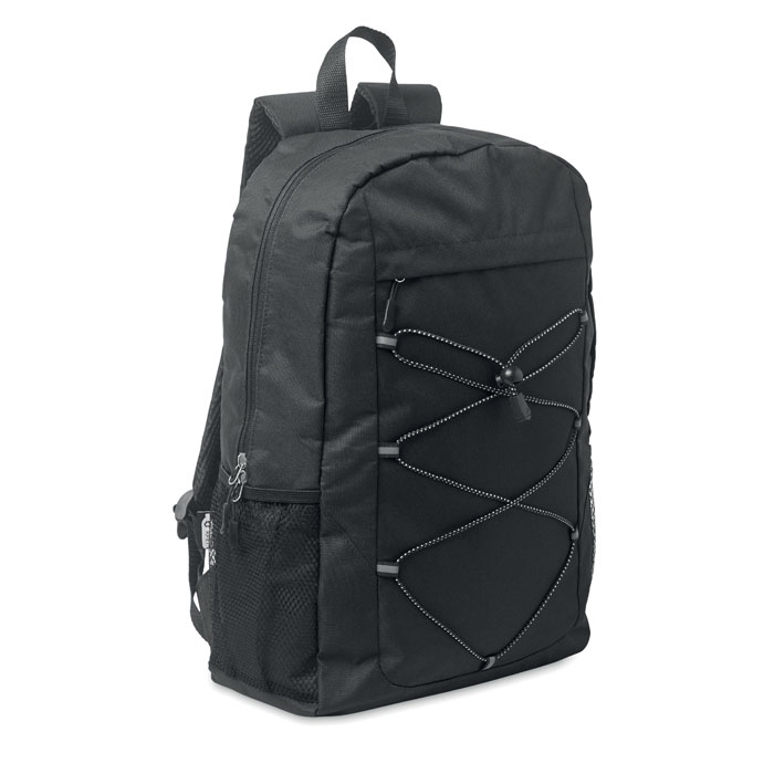 Plecak z poliestru 600D RPET MO2491-03 - Czarny