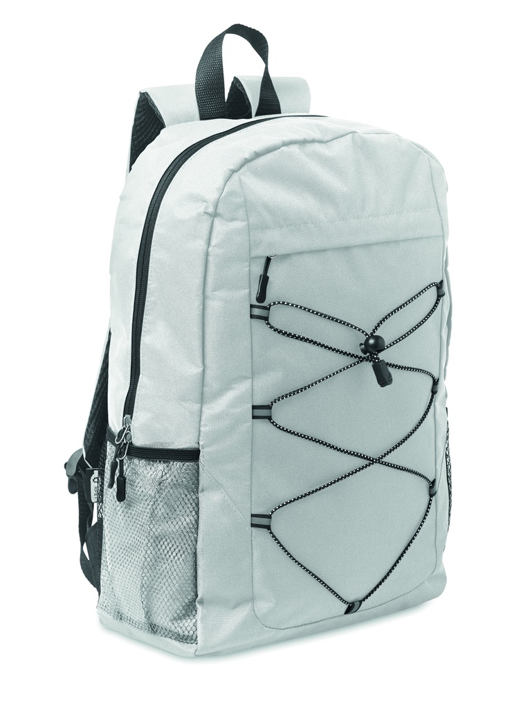 Plecak z poliestru 600D RPET MO2491-06 - Bialy