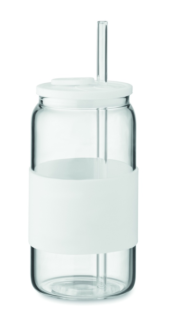 Wysoki kubek borokrzem. 550 ml - Bialy