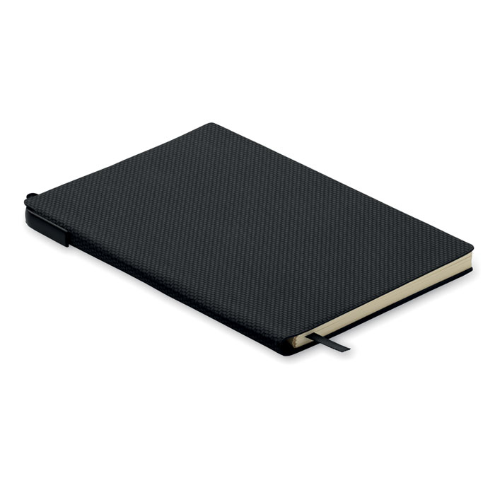 Notatnik A5 PU z dlugopisem MO2524-03 - Czarny