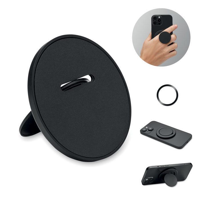 Magnetyczny uchwyt na telefon MO2556-03 - Czarny