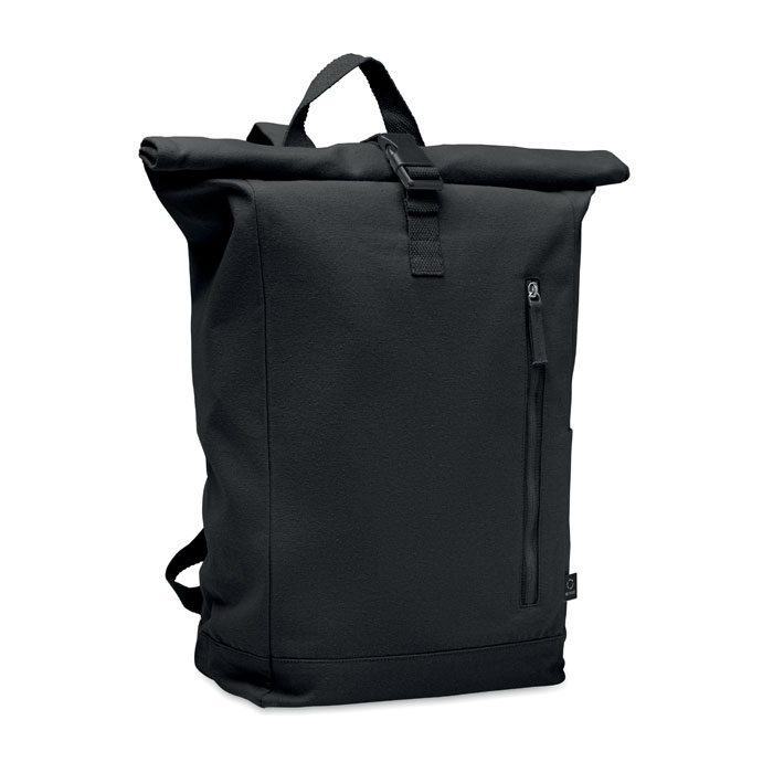 Plecak typu rolltop 390 gr/m² MO2552-03 - Czarny