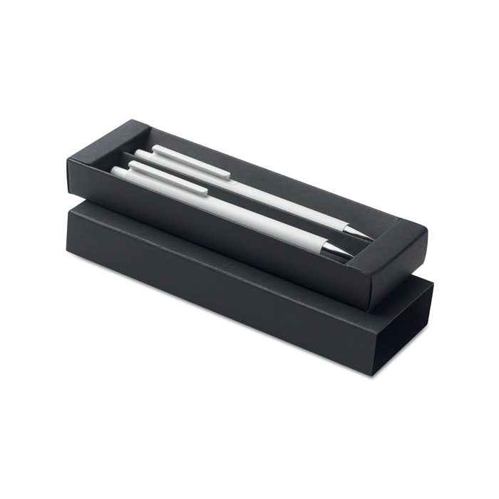 Aluminiowy zestaw pismienniczy MO2567-06 - Bialy