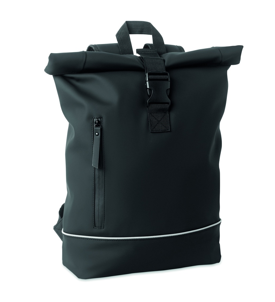 Plecak na laptopa 15" rolltop P MO2581-03 - Czarny