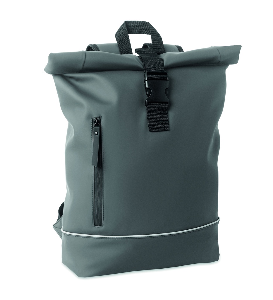 Plecak na laptopa 15" rolltop P MO2581-15 - Kamienny Szary