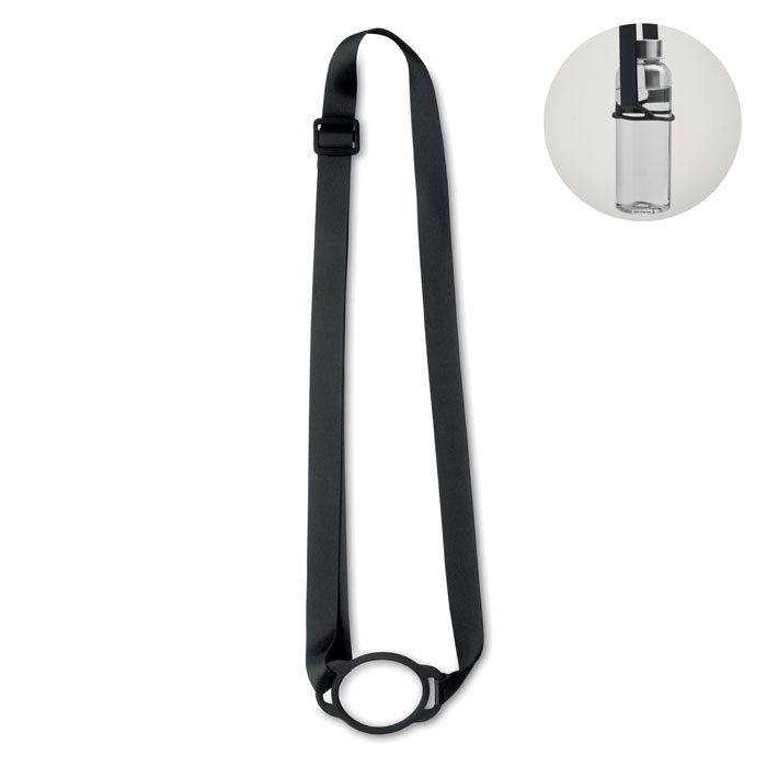 Smycz z uchwytem na kubek 6 cm MO2582-03 - Czarny