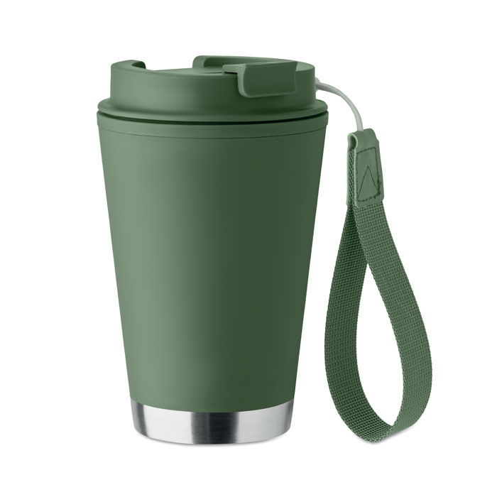 Kubek z podwojna scianka 300 ml MO2596-60 - Ciemnozielony
