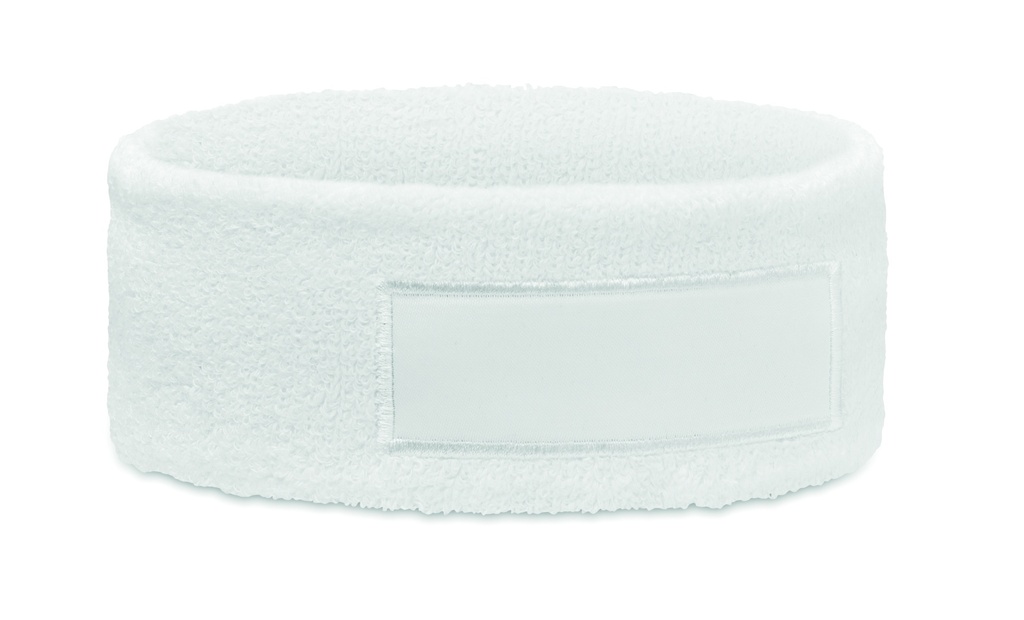 Opaska na głowę z bawełny MO2609-06 - Bialy