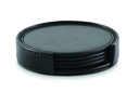 Zestaw 4 podkladek PU MO2615-03 - Czarny