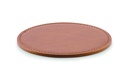 Okragla podkladka z PU MO2616-01 - Brazowy