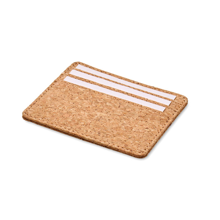 Korkowe etui na karty z RFID MO2625-13 - Bezowy