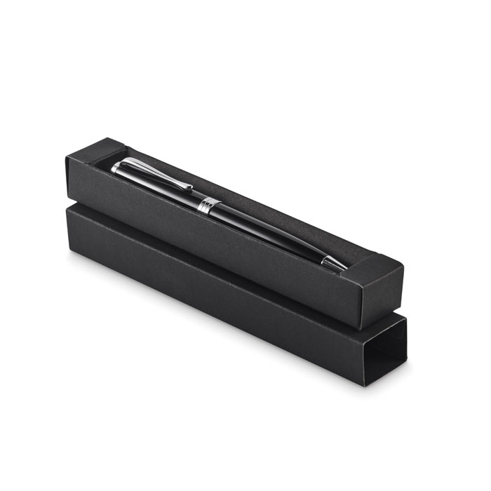 Wykręcany długopis w pudełku - Czarny