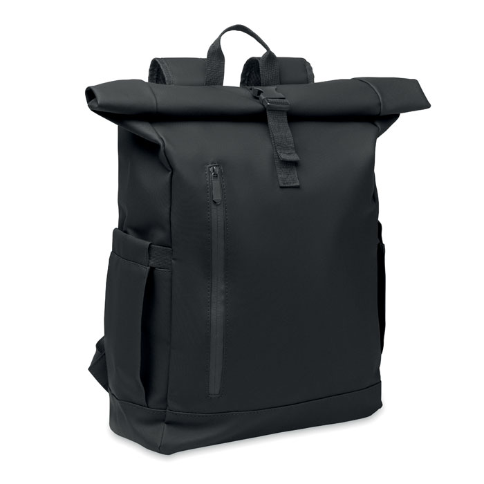 Plecak na laptopa Rolltop 600D MO2643-03 - Czarny