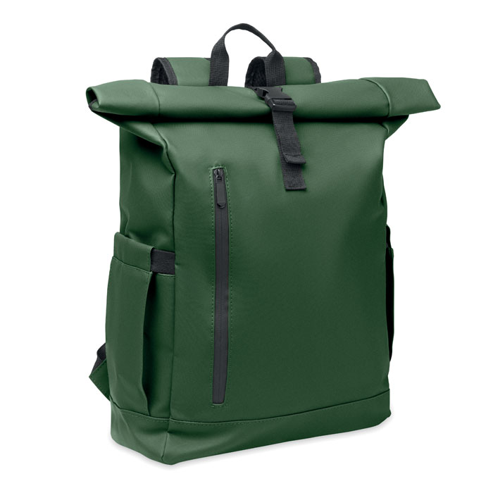 Plecak na laptopa Rolltop 600D MO2643-60 - Ciemnozielony