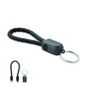 Brelok z kablem USB-C MO2647-03 - Czarny