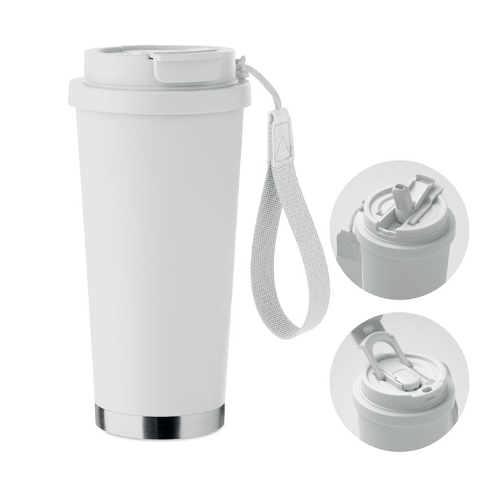 Kubek dwuscienny 500 ml MO2662-06 - Bialy