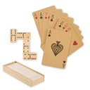 Zestaw domino i karty MO2669-40 - Drewna