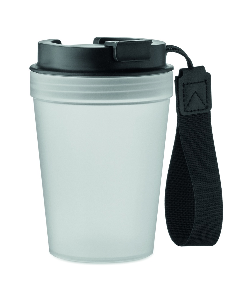 Kubek jednoscienny 300 ml MO2670-26 - Przezroczysty Bialy