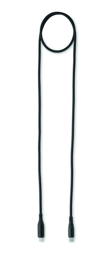 Kabel ładujący typ C, moc 100W - Czarny