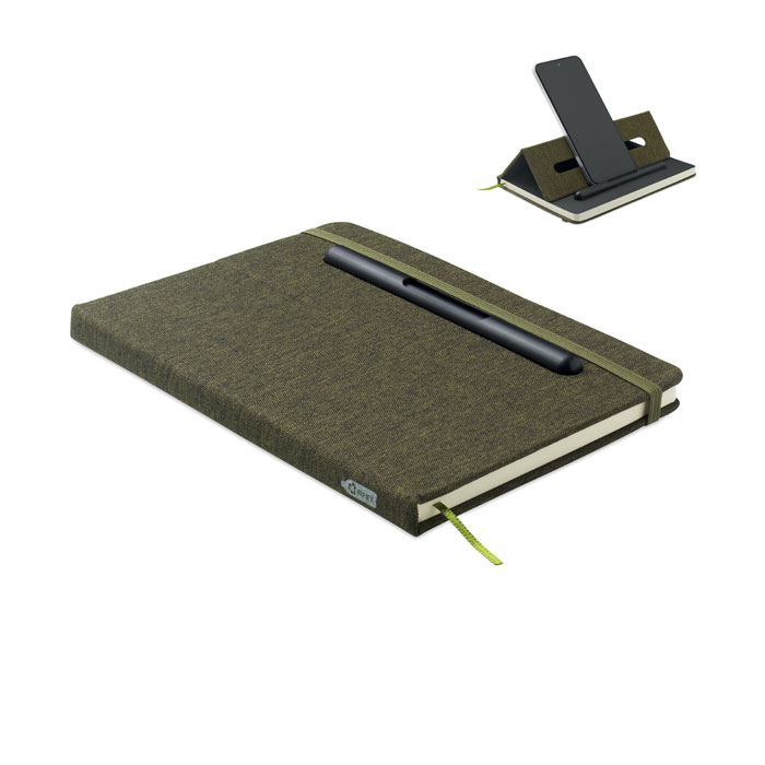 Notes A5 z podstawka na tel. MO2687-60 - Ciemnozielony