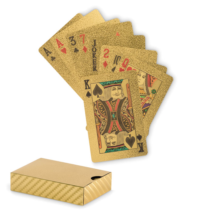 Wodoodporne karty do gry MO2699-98 - Matowy Zloty
