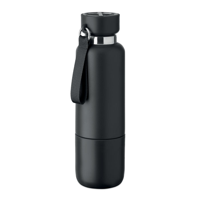Butelka dwuscienna 500 ml MO2716-03 - Czarny