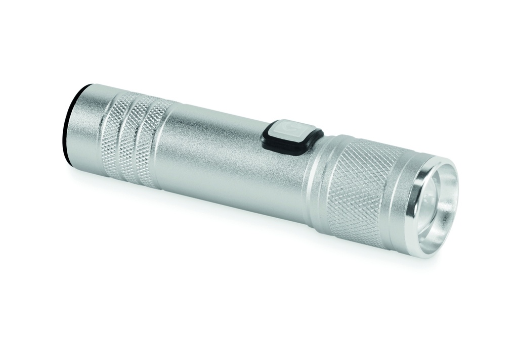 Latarka COB - Srebrny Mat