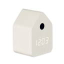 Budzik z kukulka z plyty MDF MO2730-06 - Bialy