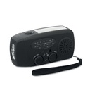 Przenosne radio z latarka LED MO2746-03 - Czarny