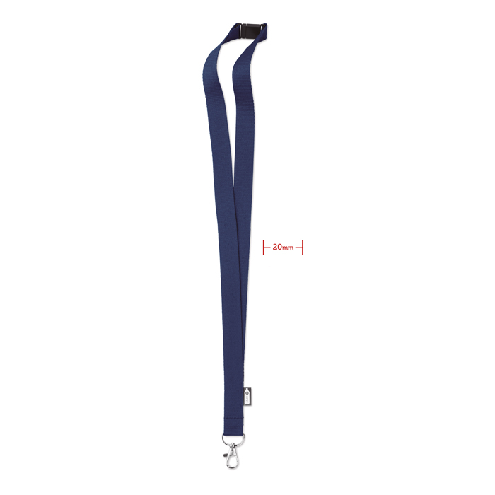 Smycz RPET 20 mm MO6100-04 - Niebieski