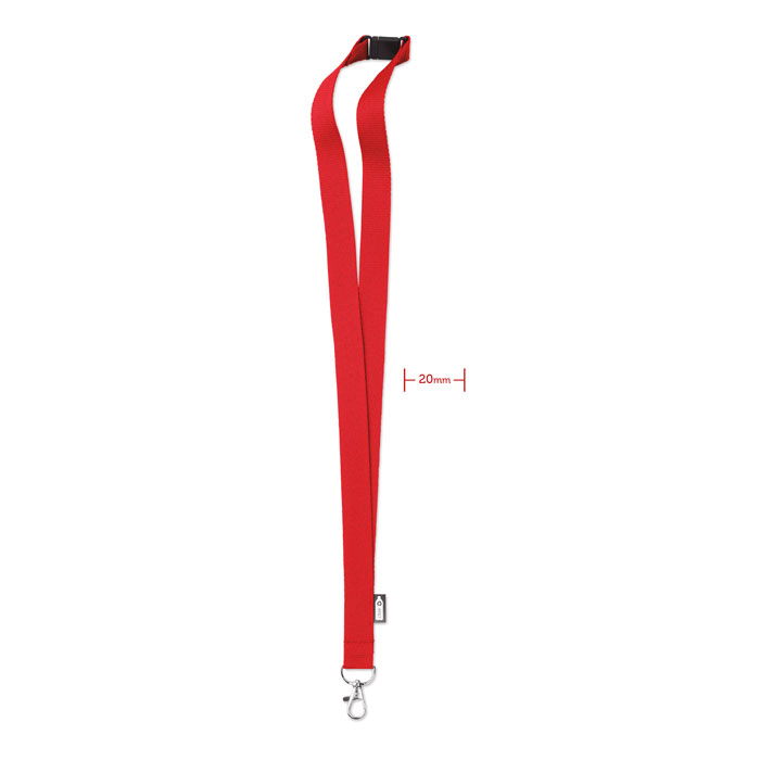 Smycz RPET 20 mm MO6100-05 - Czerwony