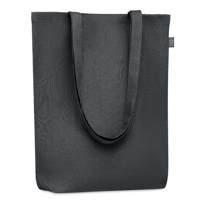 Torba na zakupy z konopi MO6162-03 - Czarny
