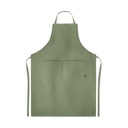 Fartuch regulowany z konopi MO6164-09 - Zielony