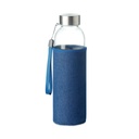 Szklana butelka w etui 500 ml MO6192-04 - Niebieski