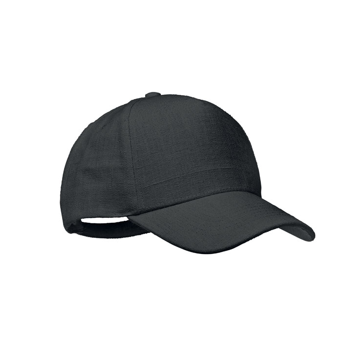 5-PANEL CZAPKA Z KONOPI 370G MO6176-03 - Czarny