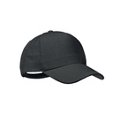 5-PANEL CZAPKA Z KONOPI 370G MO6176-03 - Czarny
