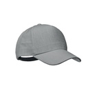 5-PANEL CZAPKA Z KONOPI 370G - Szary