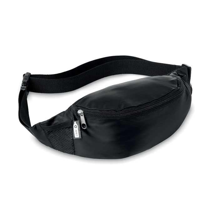 Saszetka biodrowa 210D RPET MO6213-03 - Czarny